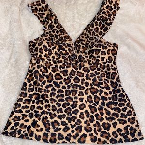 COPY - Leopard Swim Tankini Size Large NWOT
